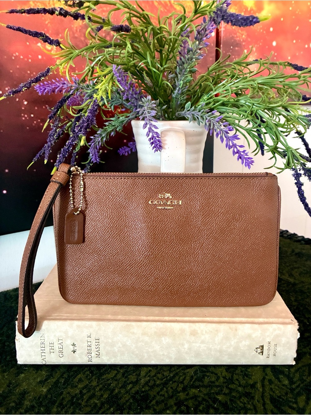 Coach Large Leather Wristlet